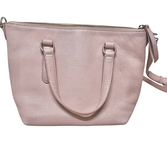 Kate Spade Women's Pink Larchmont Avenue Evangelie Leather Small Penny Satchel - Picture 2 of 16